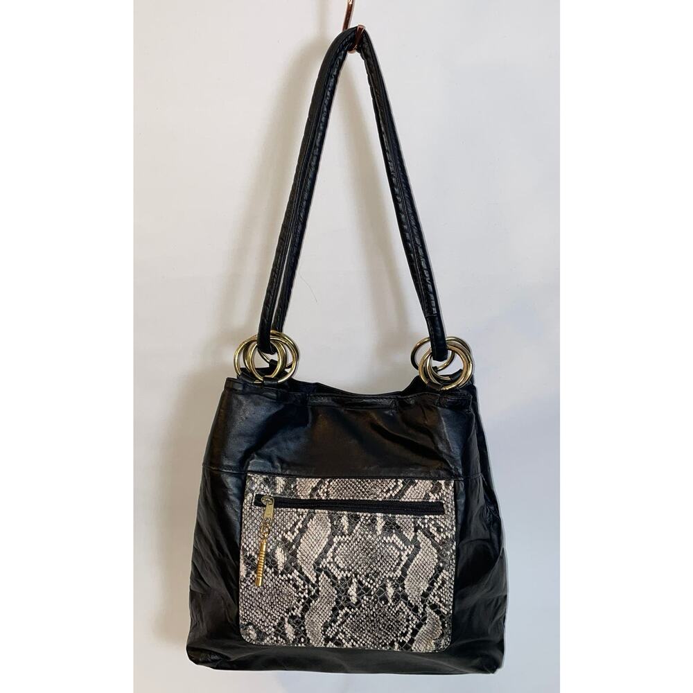 Genuine Leather Purse - Made in USA - Unique Ring‎ Detail for Straps